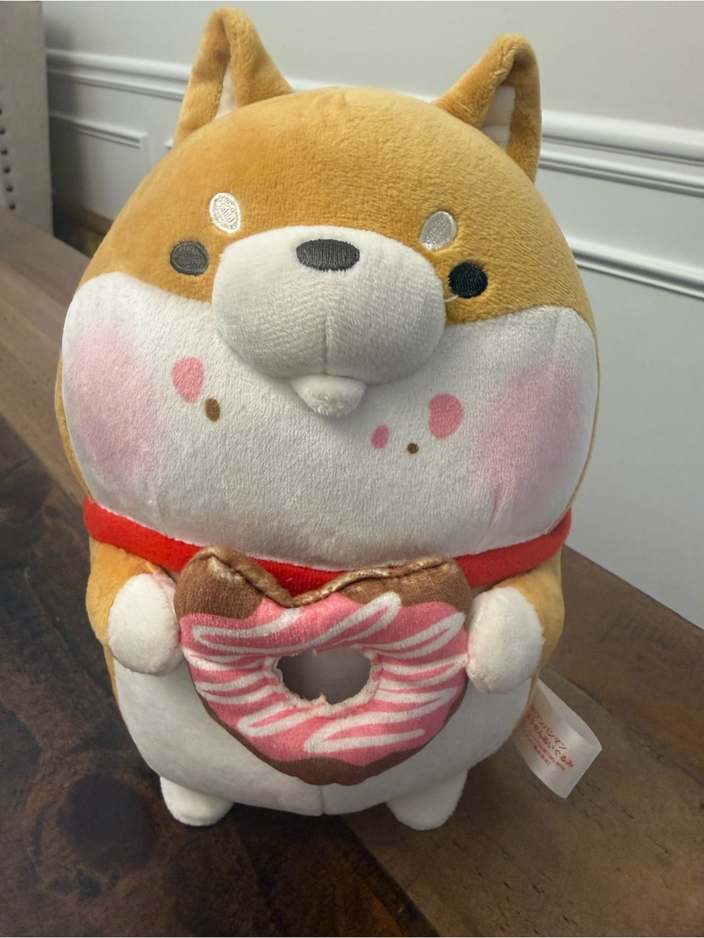 Anpanman Cheese Dog Plush 10" SEGA Japan Prize Korofuwa Donut Heart Kawaii